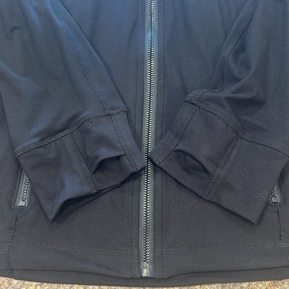 Rae Mode Zip Up Long Sleeve Jacket Black Slightly Cropped Womens Size XL - Picture 9 of 12
